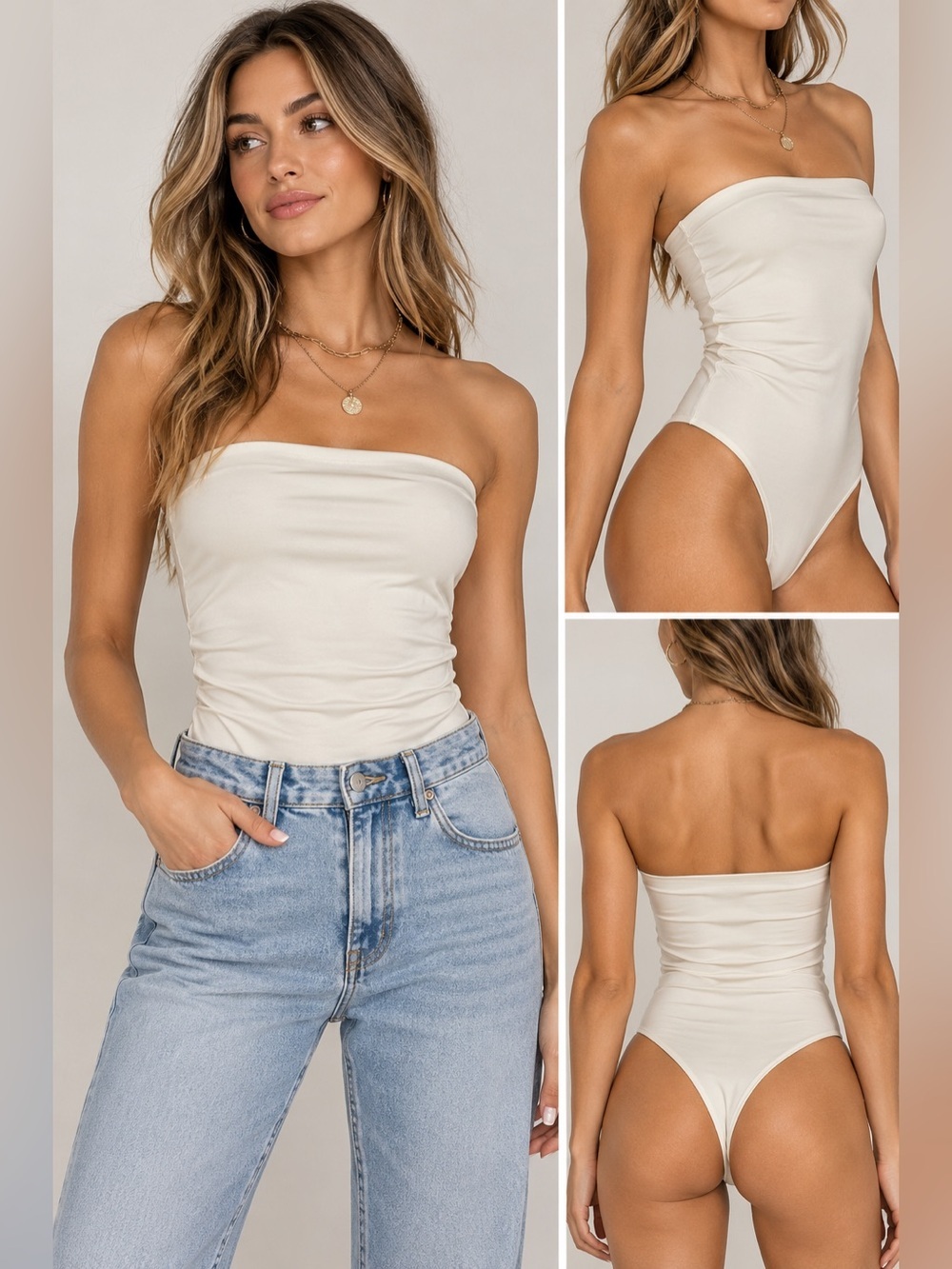 superdown Ally Tube Bodysuit in White New Large‎